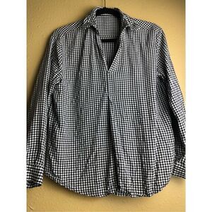MNG Casual Mango black and white check top size 4